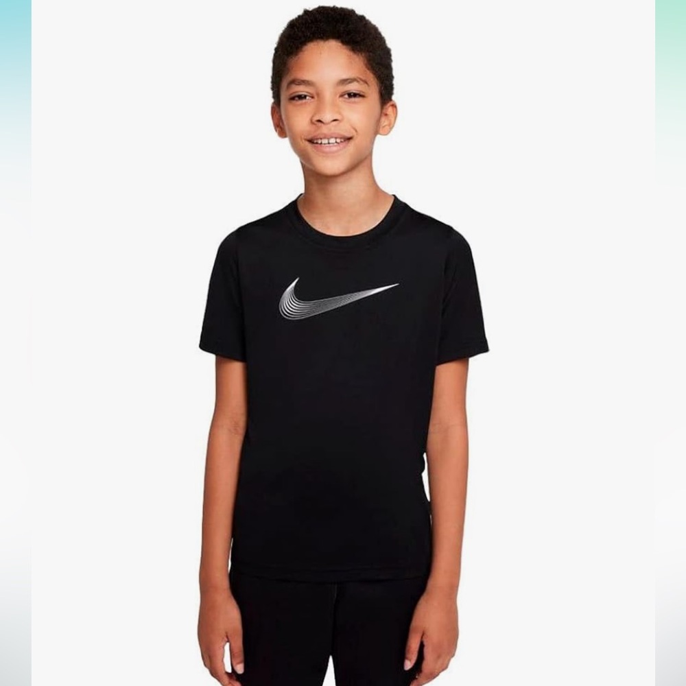 Nike Dri-Fit Kids Black T-Shirt with Logo